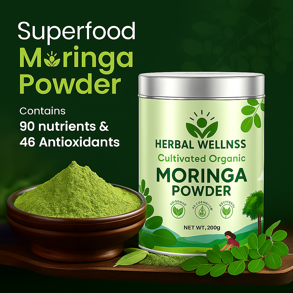 HERBAL WELLNESS NATURAL MORINGA POWDER